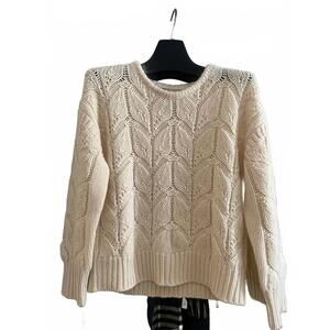 NEW JUMPER1234 women's leaf crew sweater in ear of wheat